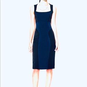 LRK black & navy contoured body on dress sheath